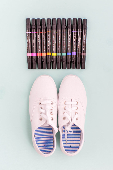 How To Make DIY Back-To-School Doodle Sneakers