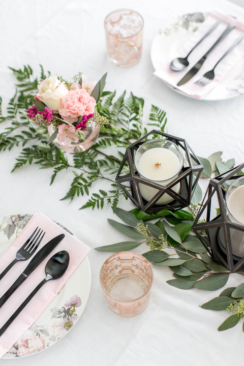 A Black, Blush & Gold Fall Dinner Party | dreamgreendiy.com + @hewlettpackard