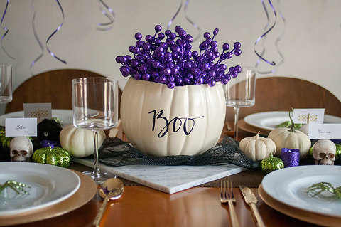 A Jewel-Toned At-Home Halloween Bash | dreamgreendiy.com