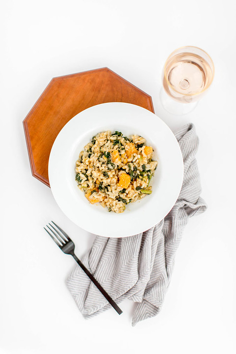 Chicken Risotto With Kale & Butternut Squash | dreamgreendiy.com