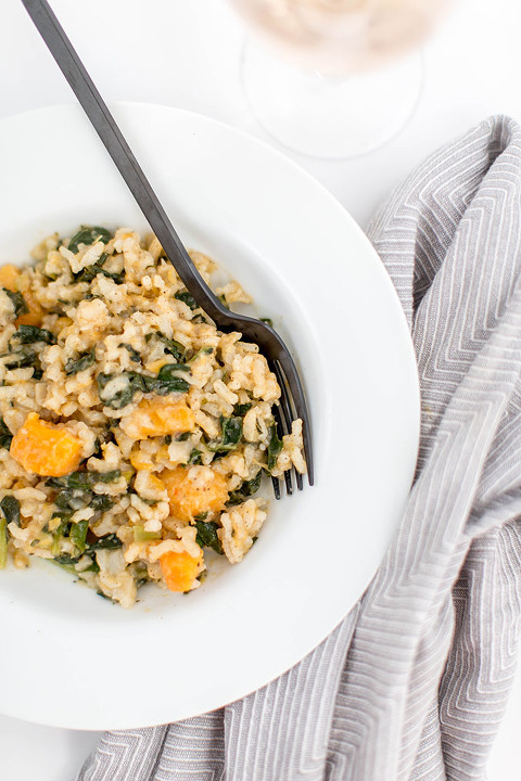 Chicken Risotto With Kale & Butternut Squash - Dream Green DIY