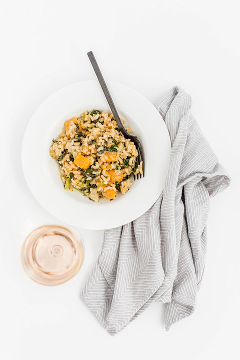 Chicken Risotto With Kale & Butternut Squash | dreamgreendiy.com