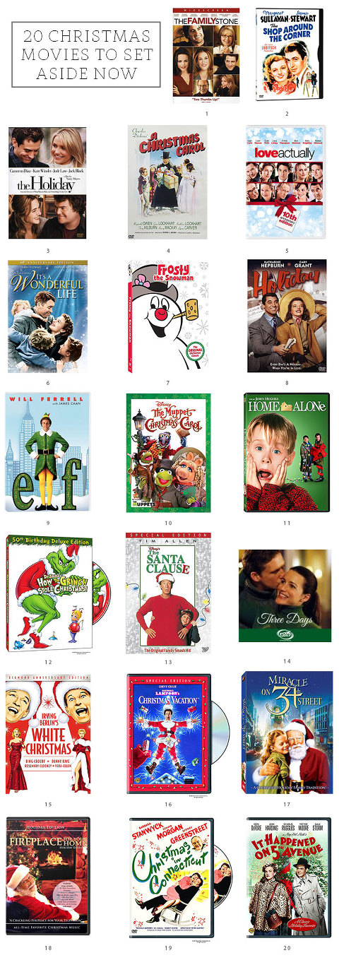20 Favorite Christmas Movies To Set Aside Now | dreamgreendiy.com