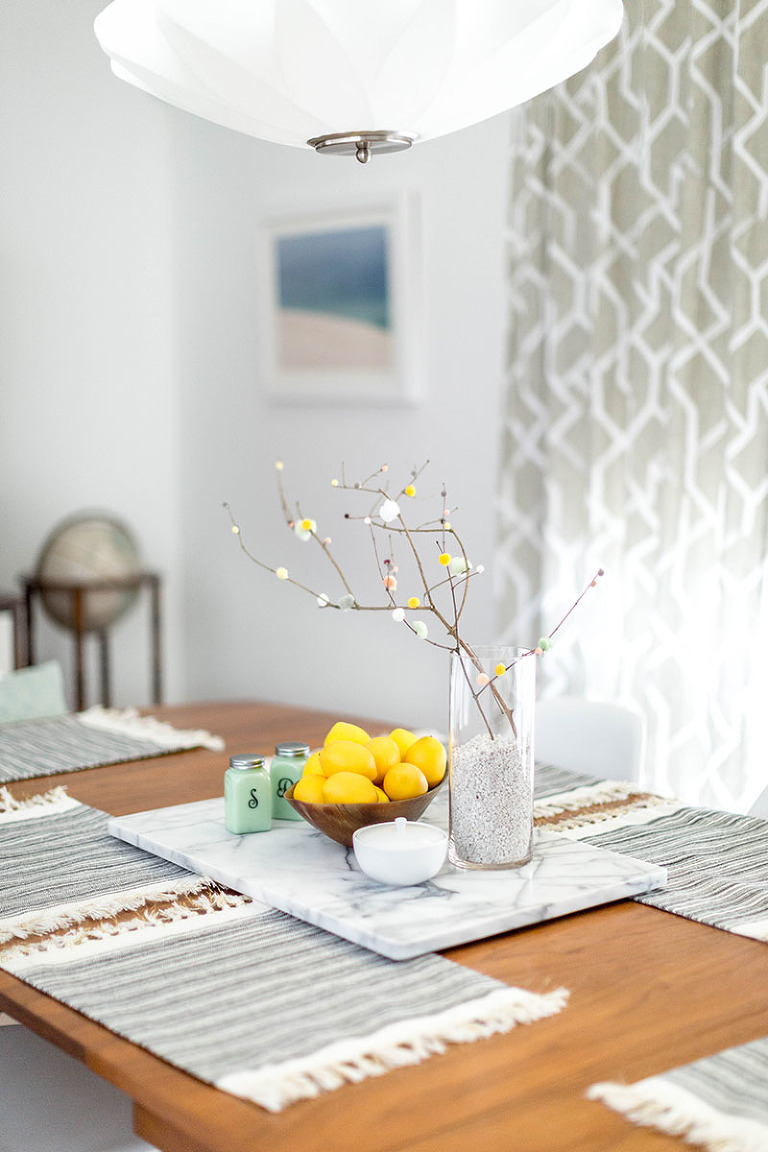 DIY Spring-Inspired Pom Pom Petaled Branches | dreamgreendiy.com + @orientaltrading