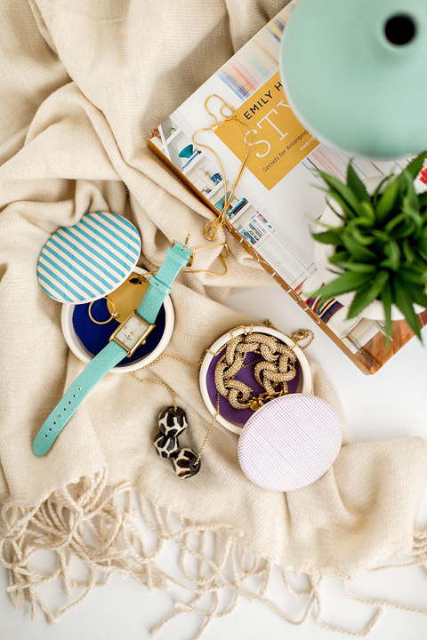 DIY Washi Tape Jewelry Box With Colorful Felt Lining | dreamgreendiy.com + @orientaltrading