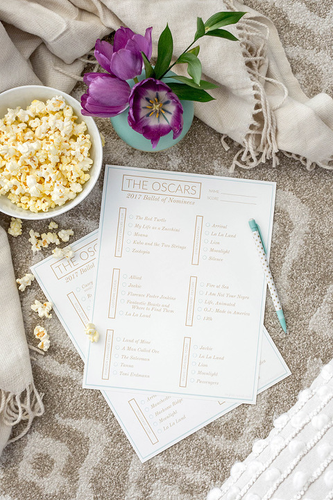 Printable Oscars 2017 Ballot | dreamgreendiy.com + @GlitterGuide