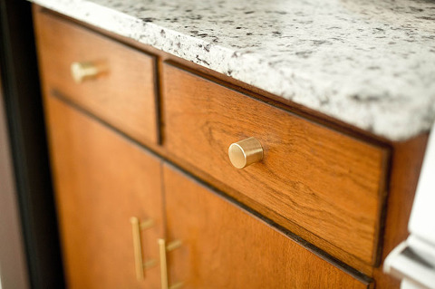 Brand New Brass Hardware In Our Mid, What Color Hardware For Wood Cabinets