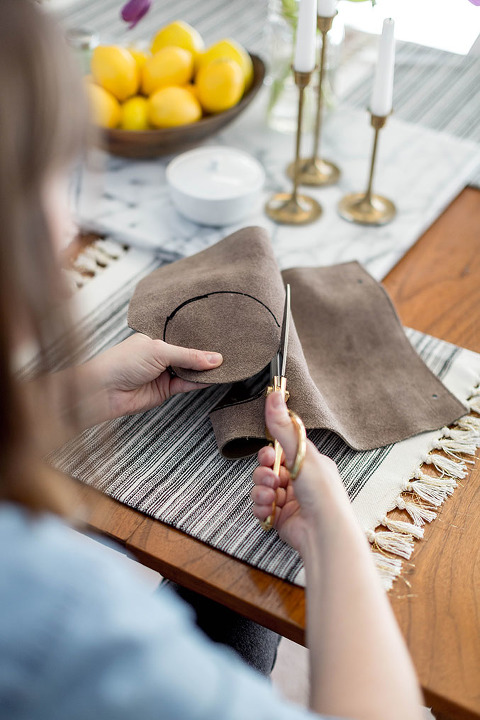 How To Make DIY Leather Coasters For Free | dreamgreendiy.com