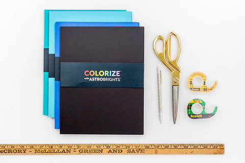 How To Make DIY 2D Color Block Paper Frames | dreamgreendiy.com + @astrobrights #ad #colorize