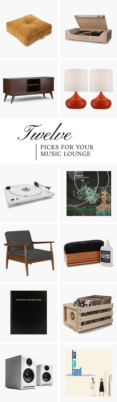 Everything You Need For Your Retro-Inspired Music Lounge | dreamgreendiy.com