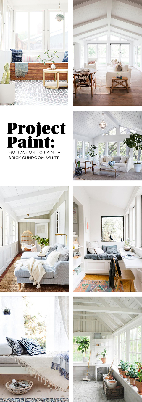 Motivation To Paint Your Brick Sunroom White