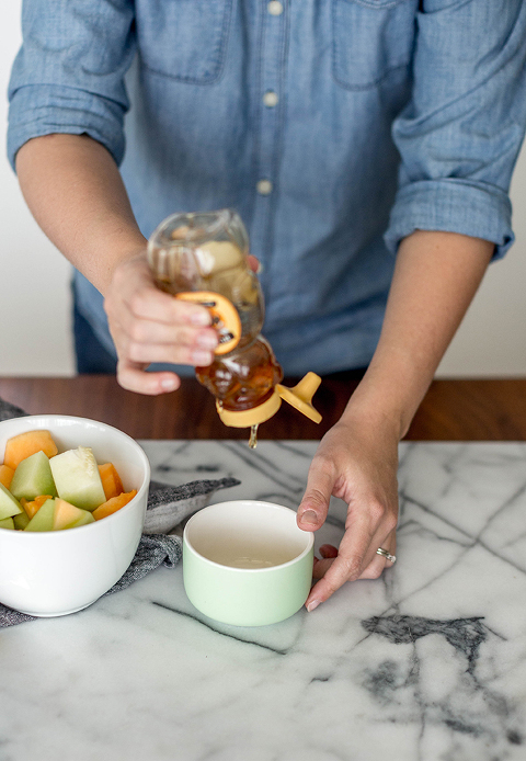 A Recipe For 5-Minute Fruit Salad Honey Drizzle