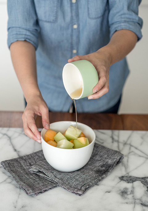 A Recipe For 5-Minute Fruit Salad Honey Drizzle