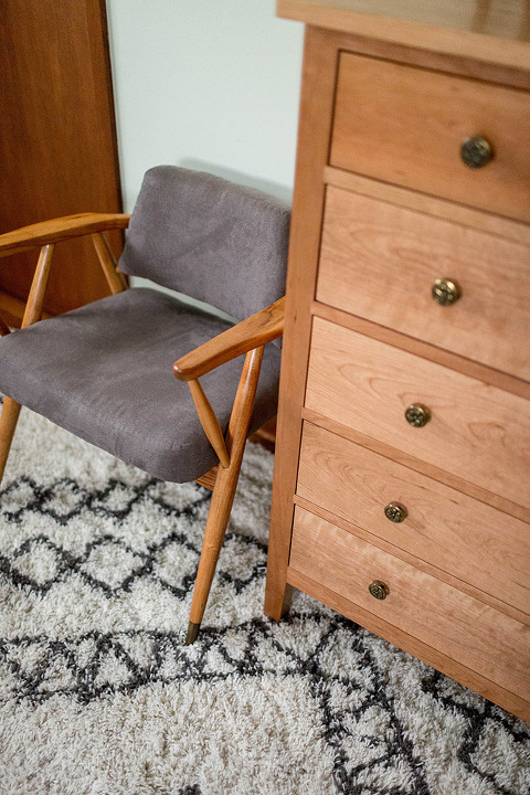 Traditional dresser in a mid-century style home