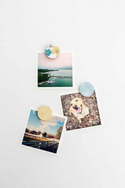 DIY Patterned Scrapbook Paper Magnets