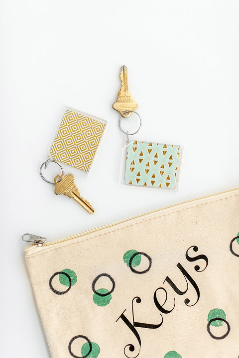 DIY Polka Dot Painted Junk Drawer Bags | dreamgreendiy.com + @orientaltrading