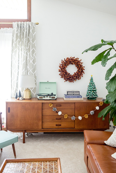 Our Rust & Gold Christmas Living Room