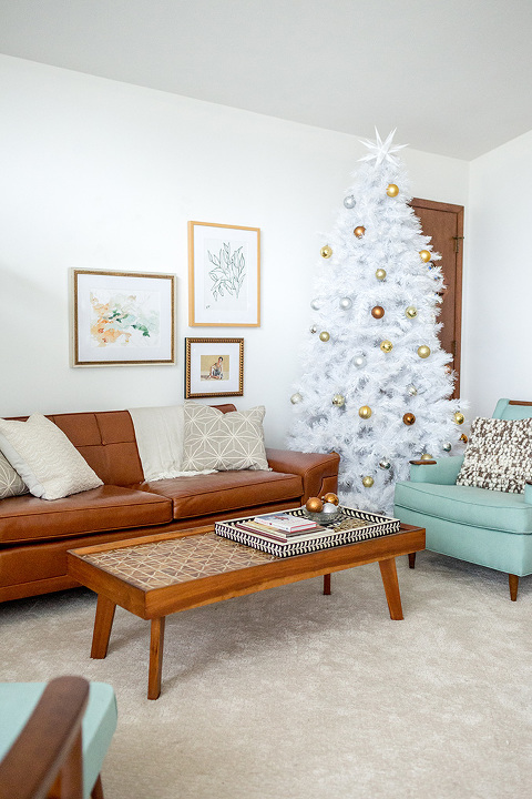 Our Rust & Gold Christmas Living Room