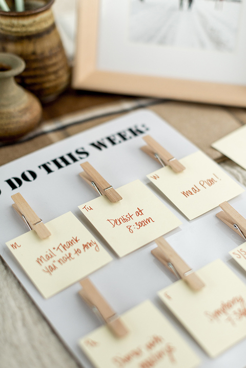 DIY Days-of-the-Week Clothespin Board | dreamgreendiy.com + @orientaltrading