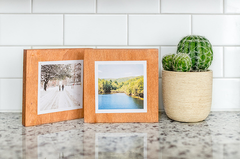 DIY Faux Stained Wood Instagram Frame | dreamgreendiy.com + @orientaltrading