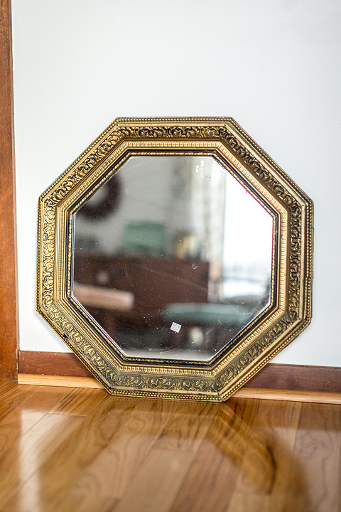 Updating An Ugly Thrifted Hexagon Mirror