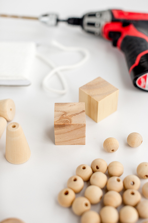 DIY Decorative Wooden Bead Strand