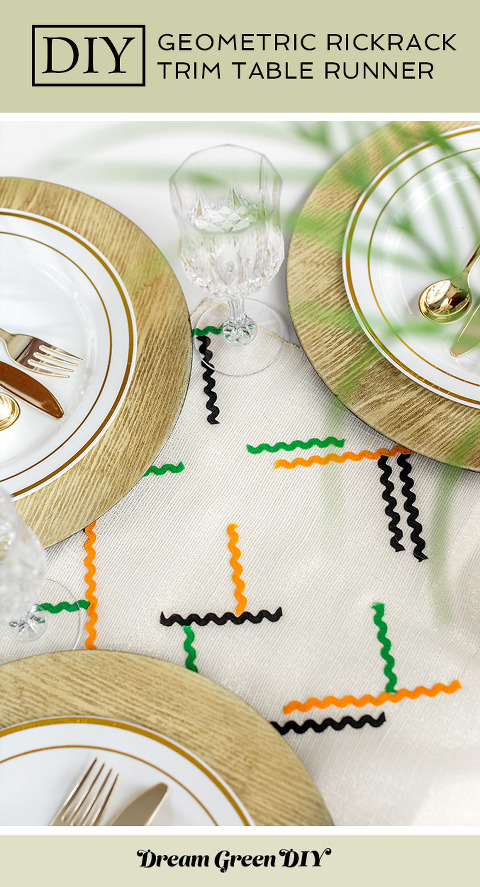 DIY Rickrack Striped Table Runner