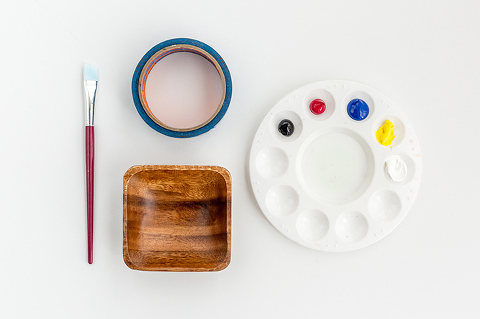 DIY Two Tone Painted Wood Jewelry Cups | dreamgreendiy.com #ad #TuesdayMorningFinds