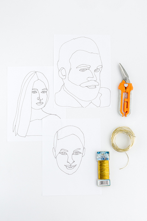 DIY Wire Portrait With Printable Template