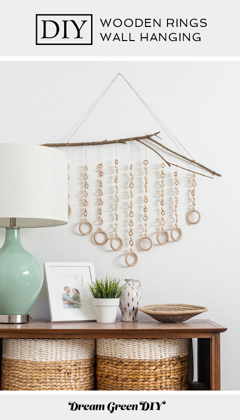 DIY Wooden Rings Wall Hanging