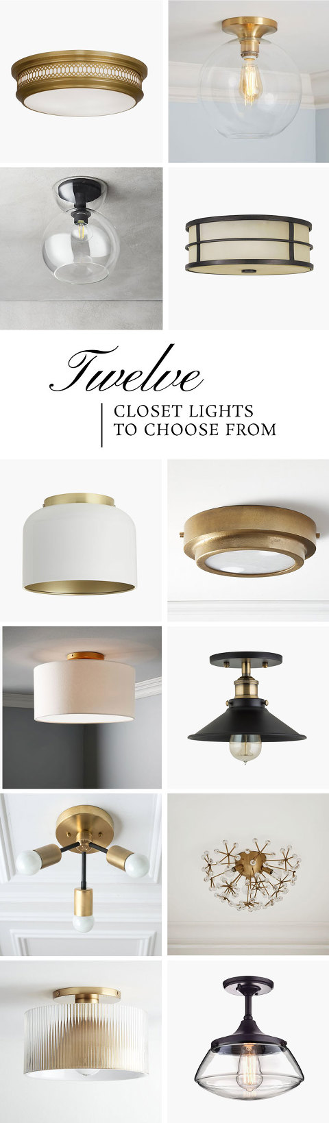 12 Closet Lights To Choose From