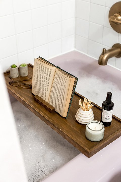 DIY Waterproofed Wood Bath Tray