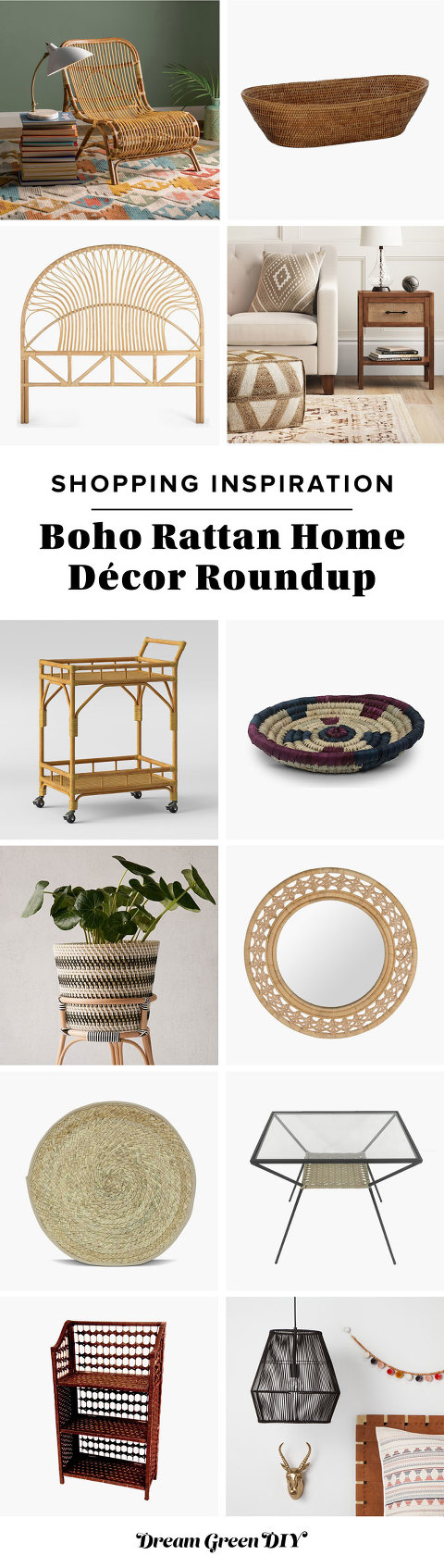 Boho Rattan Home Décor Roundup