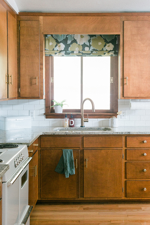 Faux Roman Shade For The Kitchen