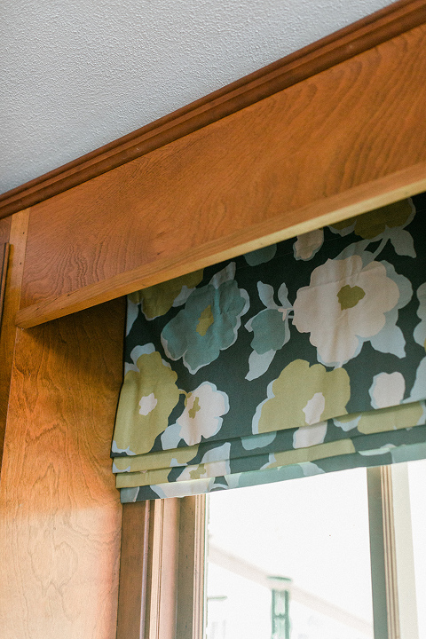 Faux Roman Shade For The Kitchen