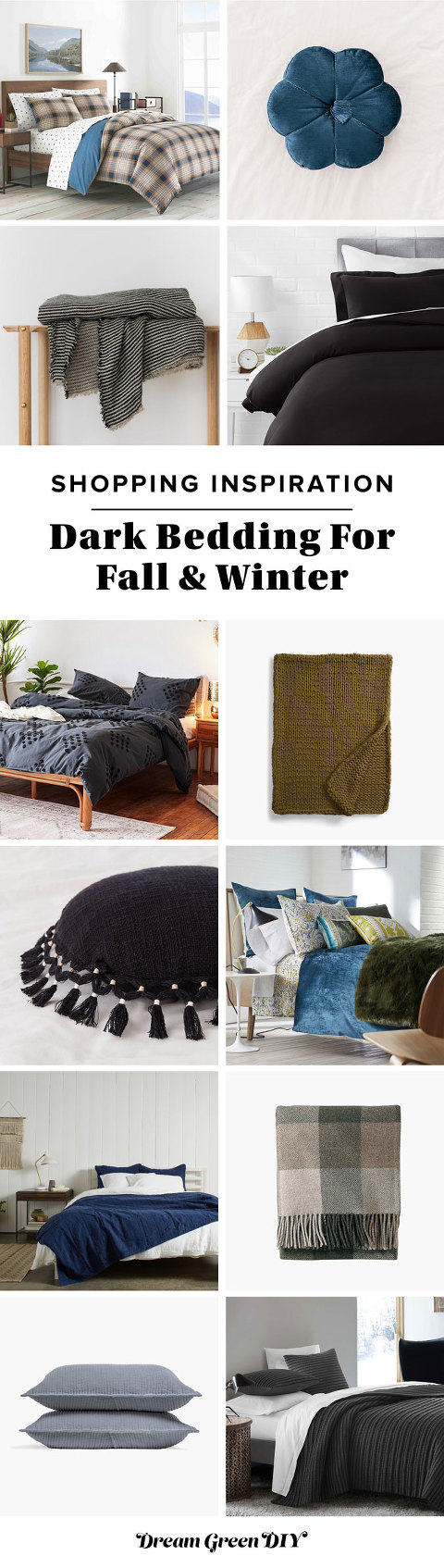 Dark Bedding For Fall & Winter