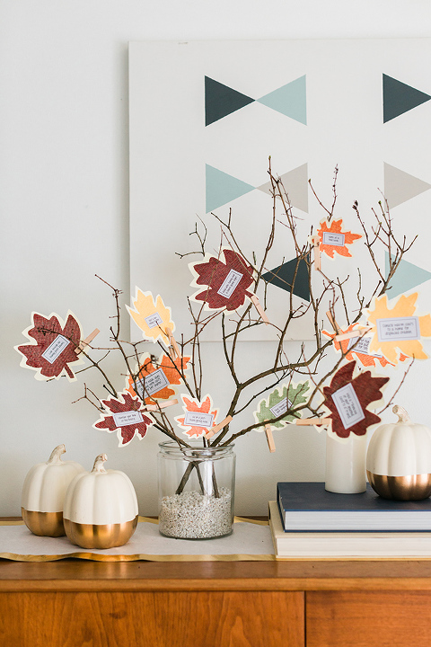 DIY Thanksgiving Branches With Printable Prompts