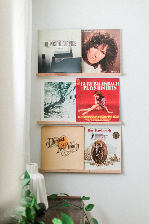 DIY Vinyl Records Shelf Display - Dream Green DIY