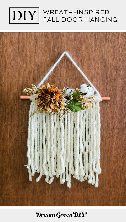 DIY Thanksgiving Wreath-Inspired Door Hanging