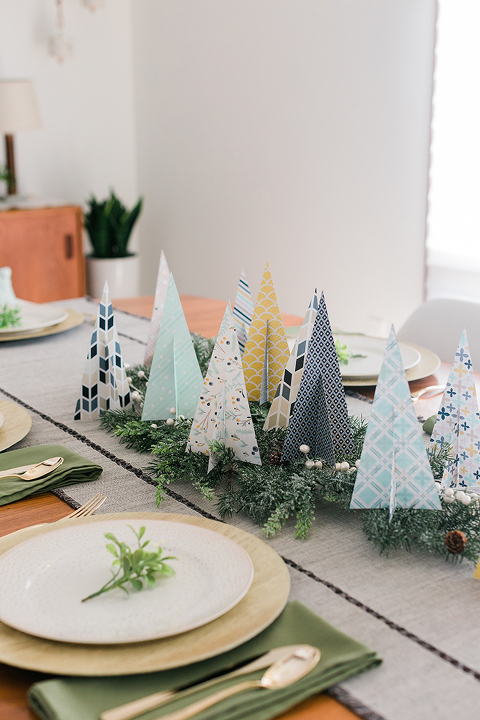 DIY Paper Christmas Tree Centerpiece