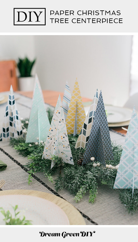 DIY Paper Christmas Tree Centerpiece