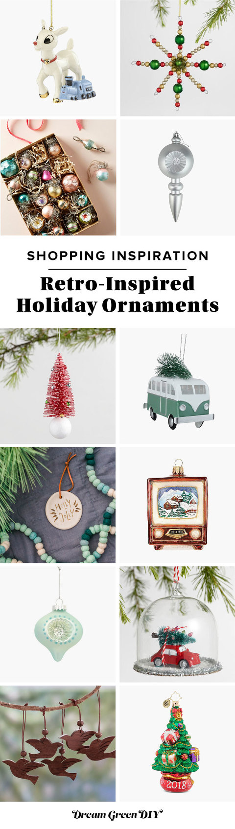 Retro-Inspired Christmas Ornaments