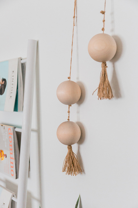 DIY Tasseled Wooden Beads Wall Hanging