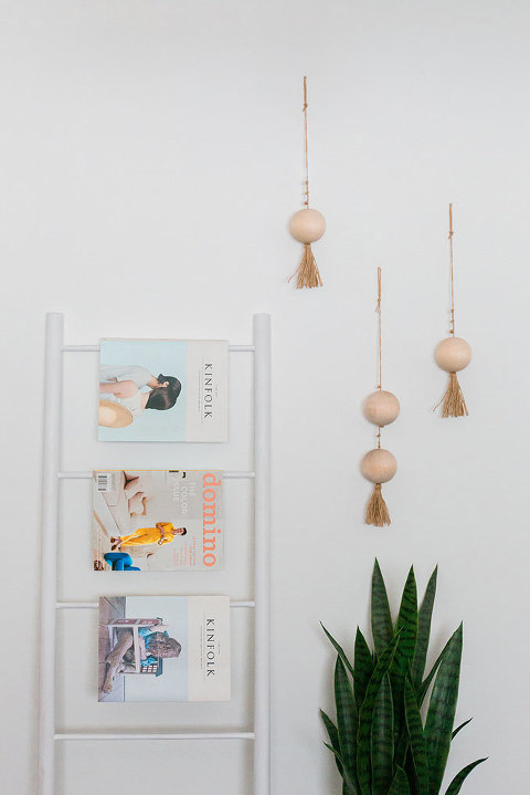 DIY Tasseled Wooden Beads Wall Hanging