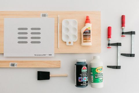 DIY Wooden Dashed Desktop Paper Tray