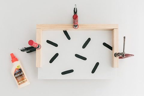 DIY Wooden Dashed Desktop Paper Tray