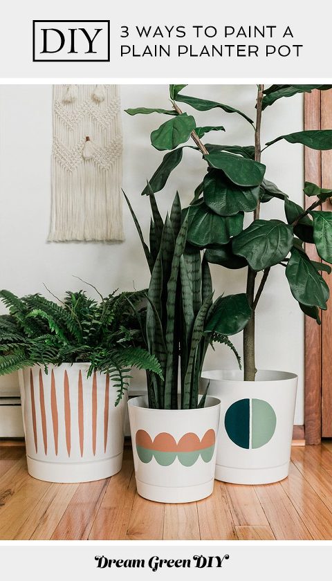 3 Ways to Paint a Plain Planter Pot​