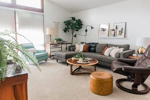Tour Our Casual Mid-Century Living Room