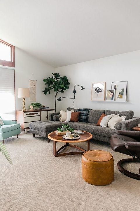 Tour Our Casual Mid-Century Living Room