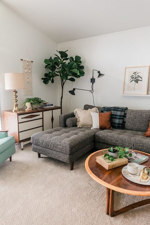 Tour Our Casual Mid-Century Living Room - Dream Green DIY
